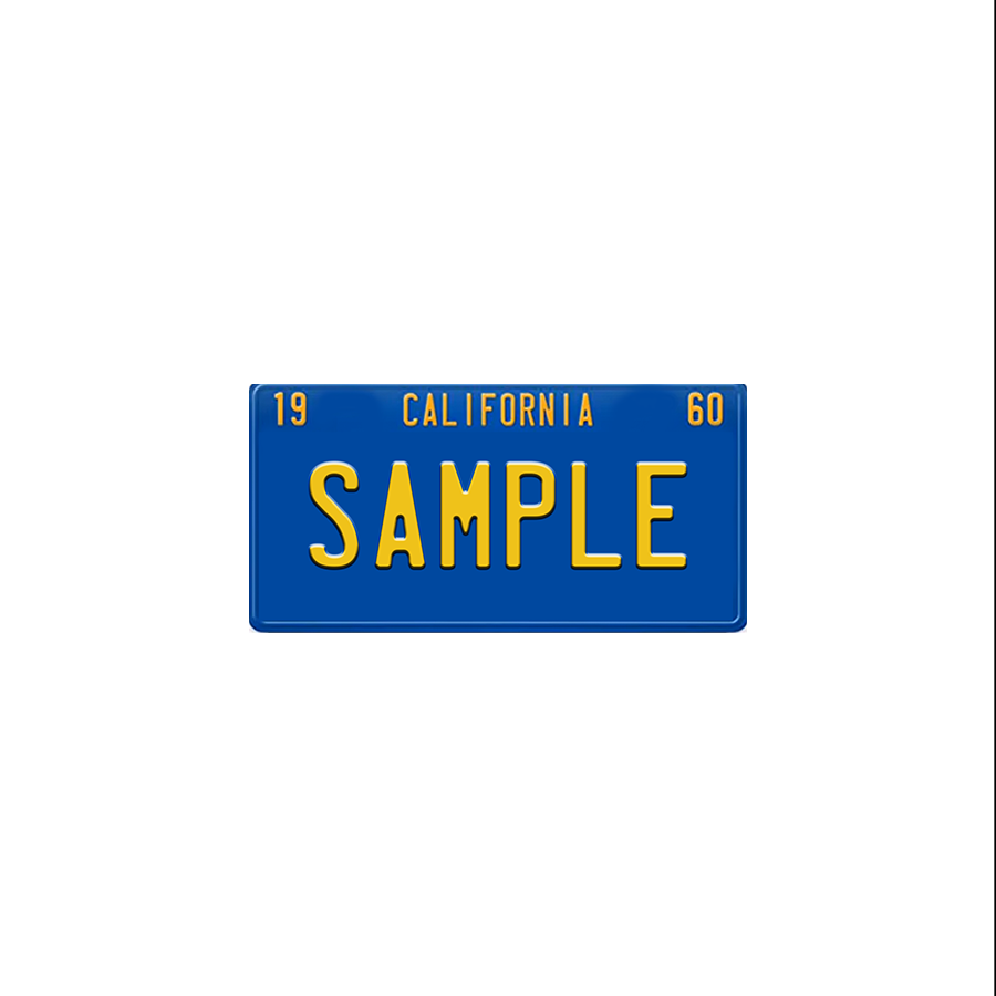 California Blue Scale License Plate