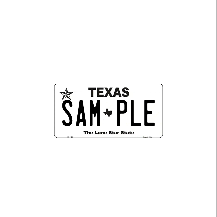 Texas (White) Scale License Plate