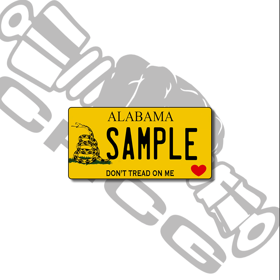 Alabama Don't Tread on Me Scale License Plate