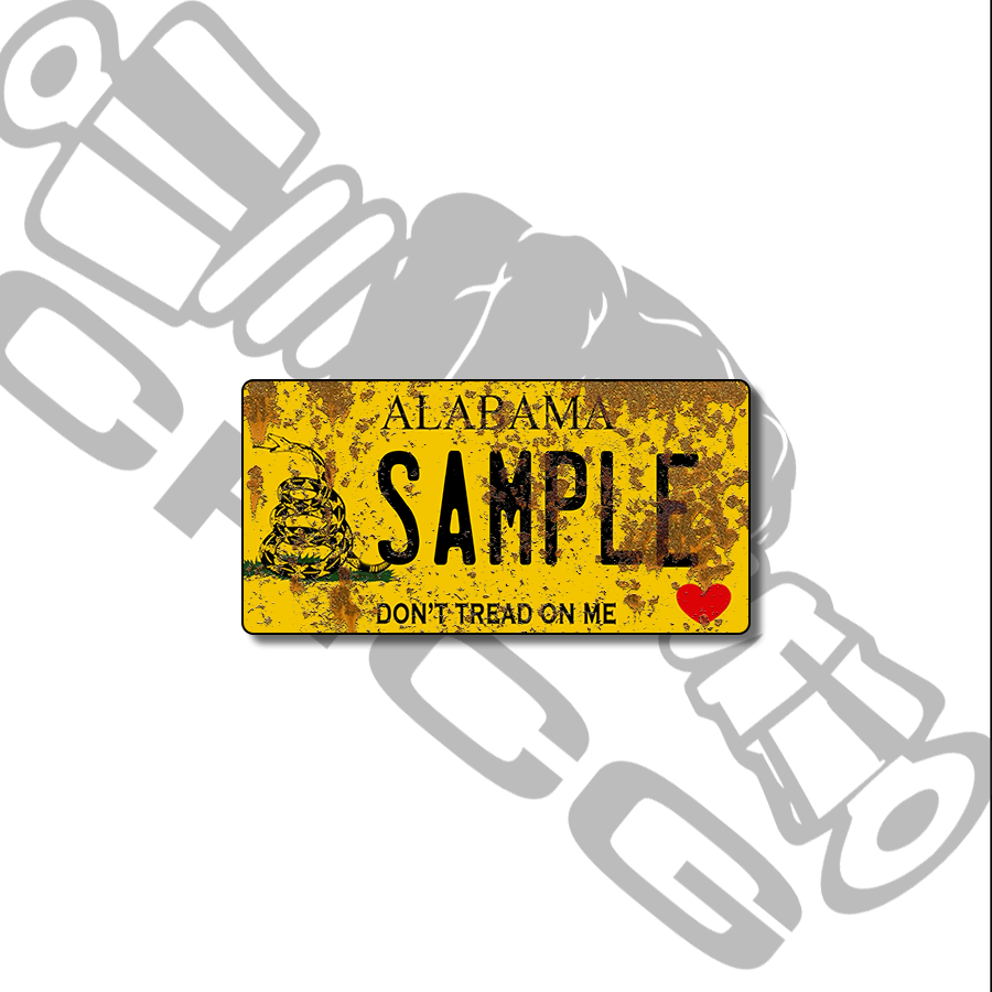 Alabama Don't Tread on Me Scale License Plate