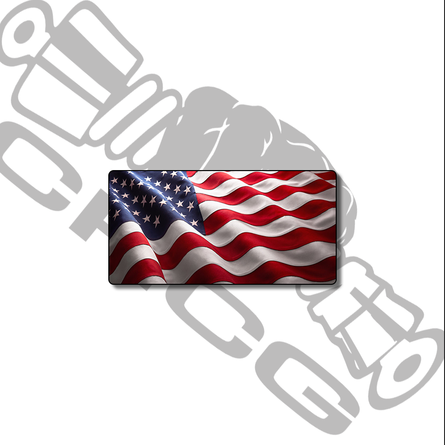 American Flag Scale License Plate