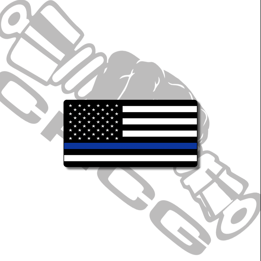 American Flag Blue Stripe Scale License Plate