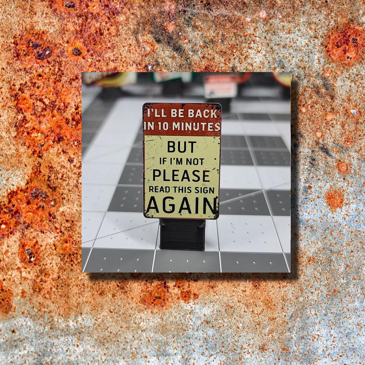 Back In 10 Shop Sign