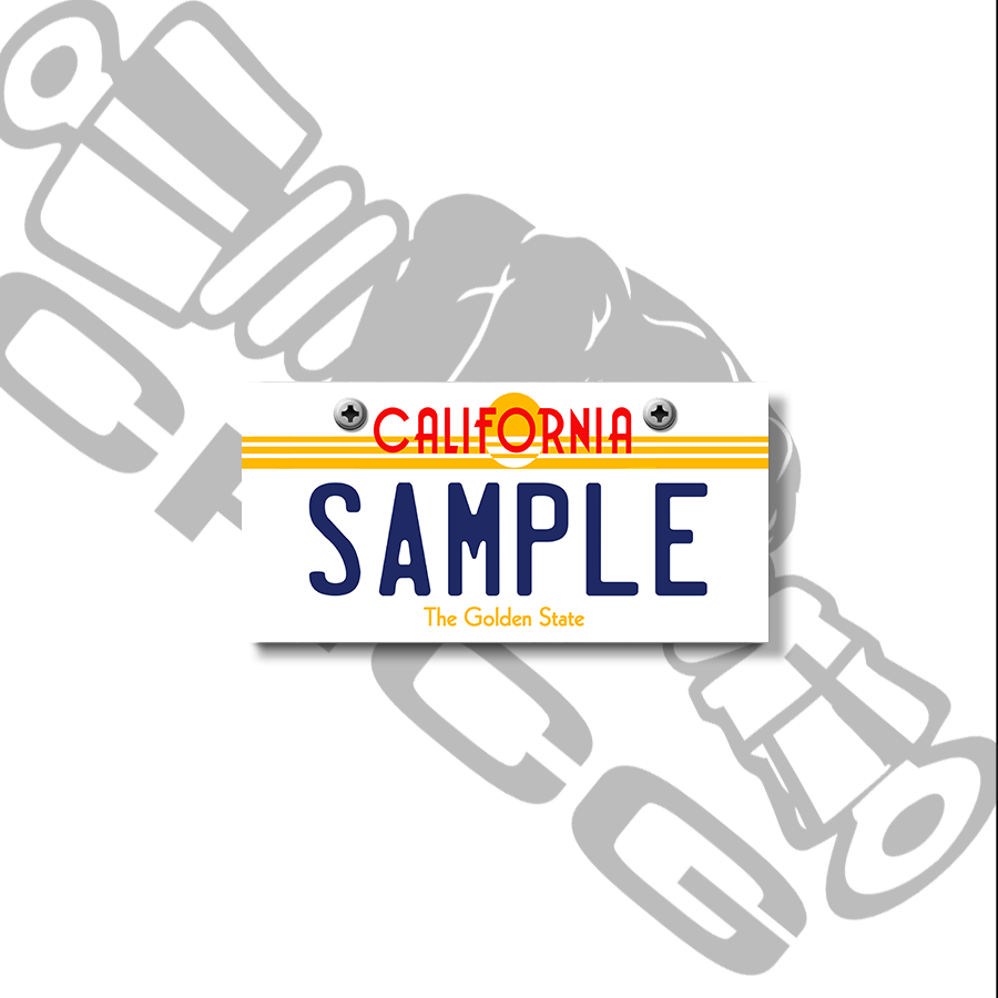 California 86 Scale License Plate