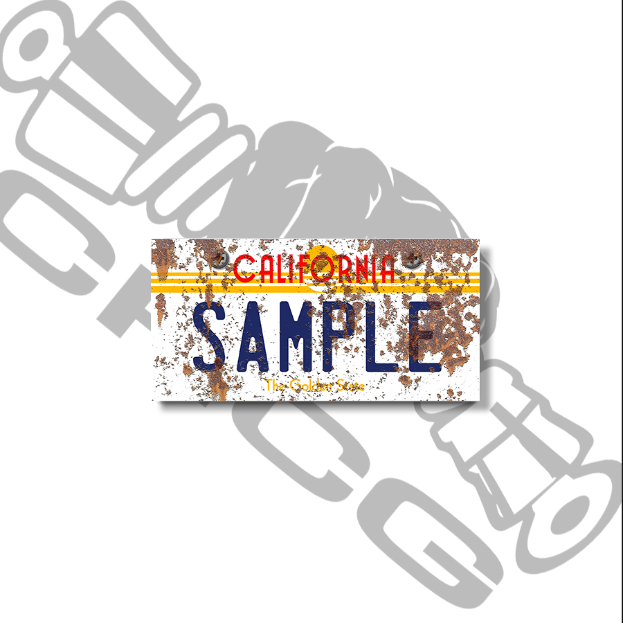 California 86 Scale License Plate