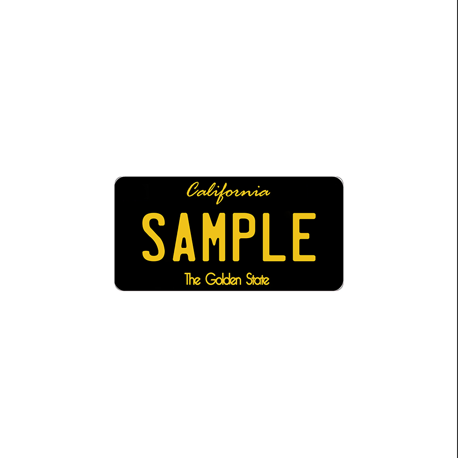 California Black Scale License Plate