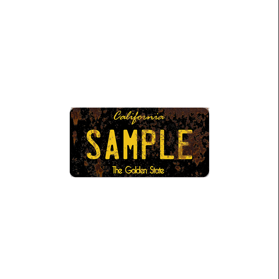 California Black Scale License Plate