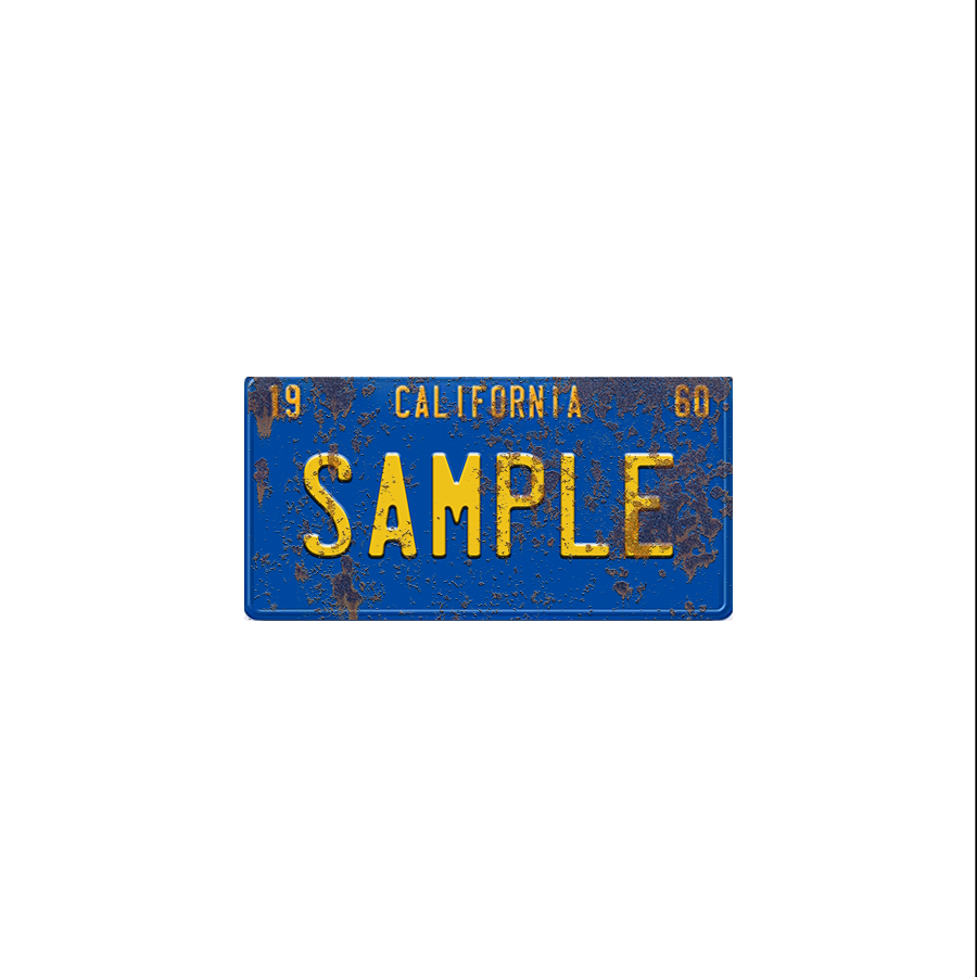 California Blue Scale License Plate