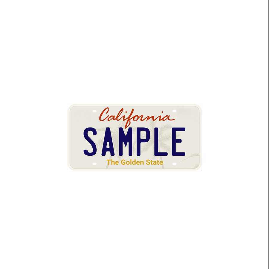 California White Scale License Plate