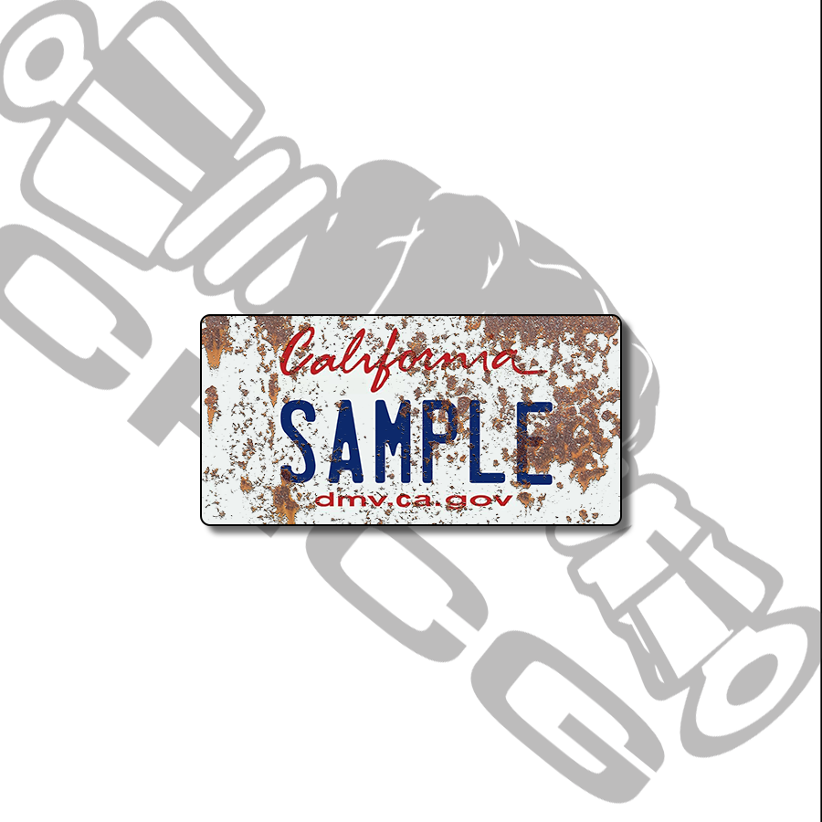 California White DMV Scale License Plate