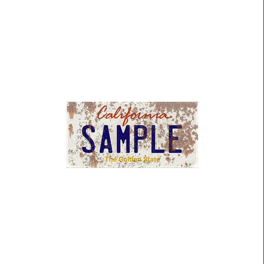 California White Scale License Plate