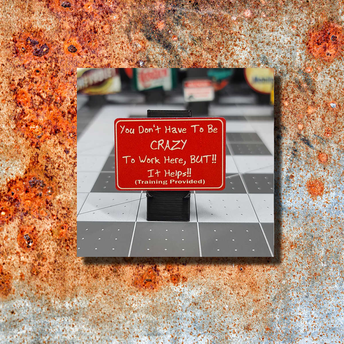 Crazy Help Shop Sign