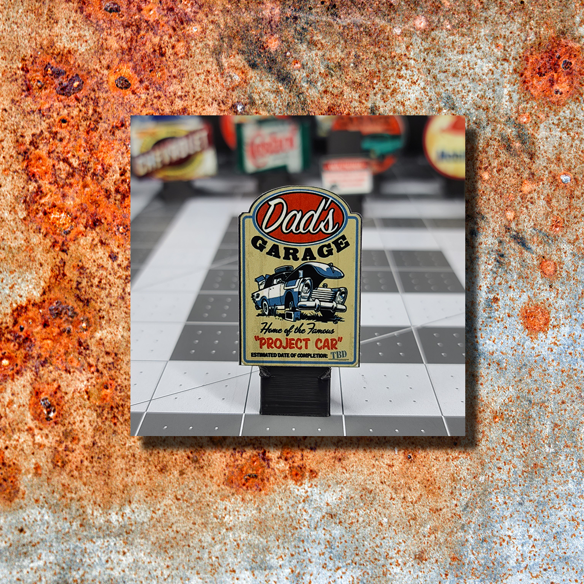 Dads Garage Project Car Vintage Sign