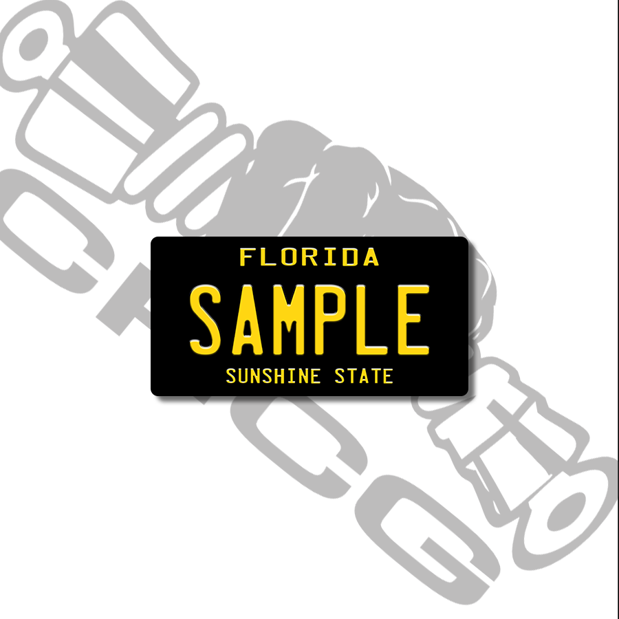 Florida Black Scale License Plate