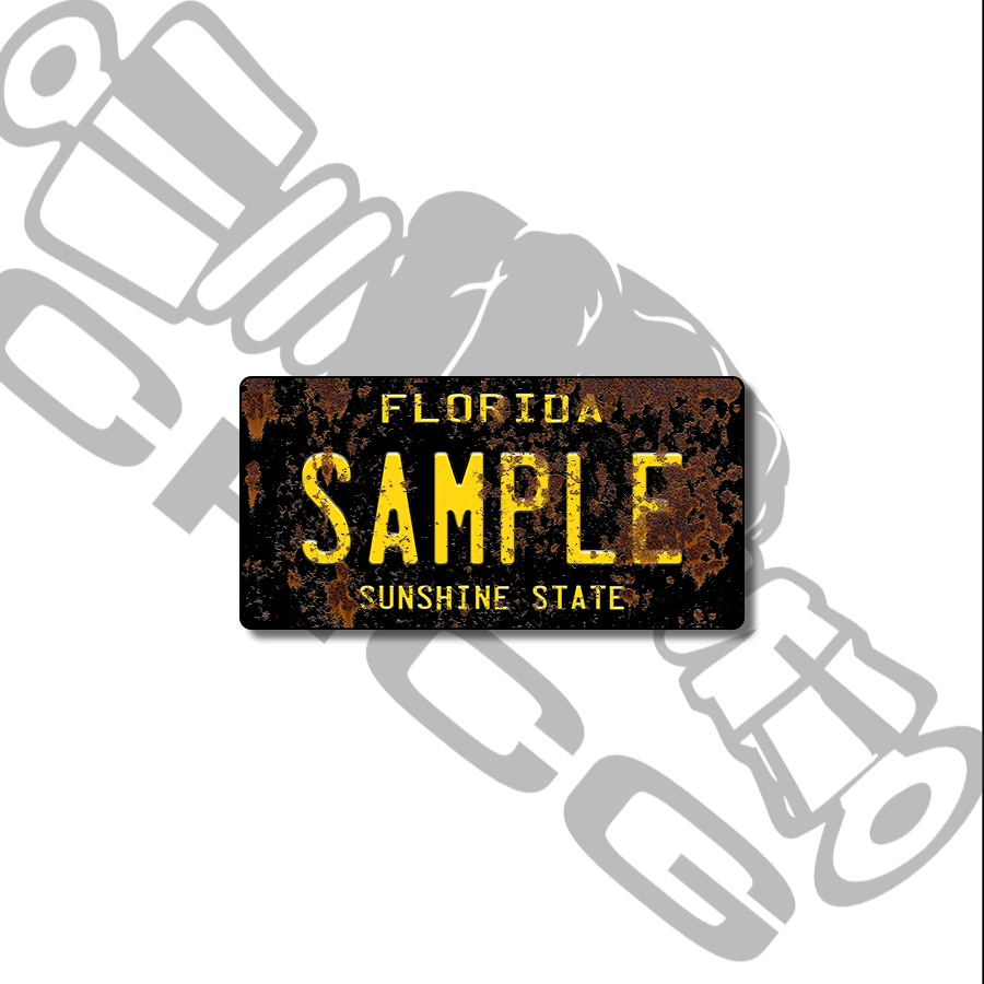 Florida Black Scale License Plate