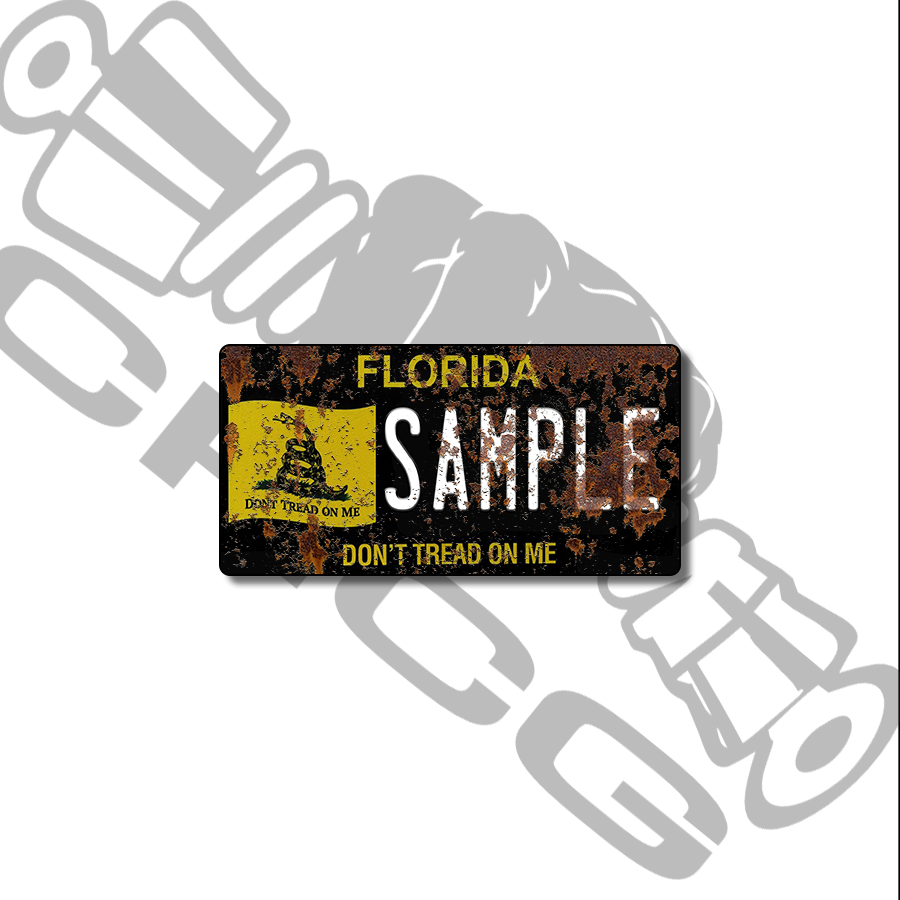 Florida Don't Tread on Me Scale License Plate