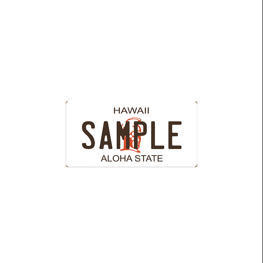 Hawaii (Older) Scale License Plate