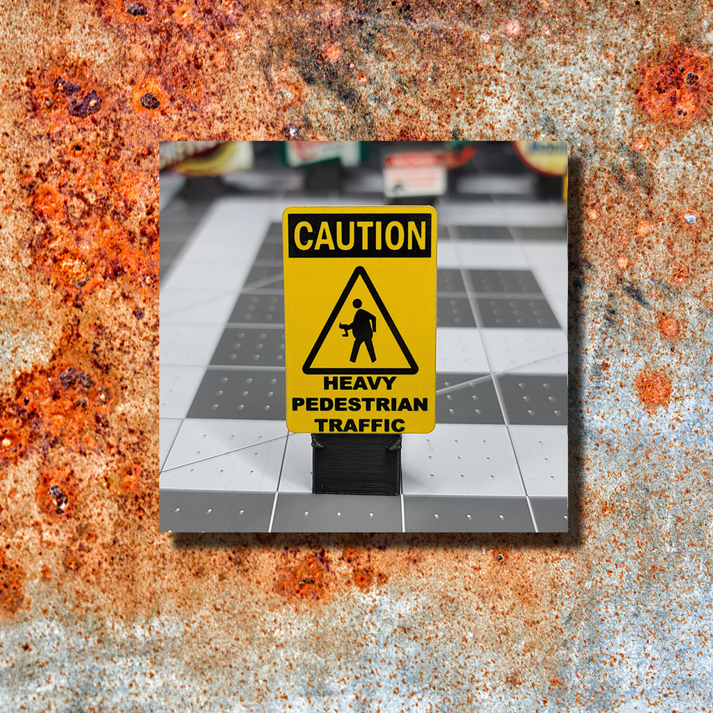 Caution Heavy Pedestrian