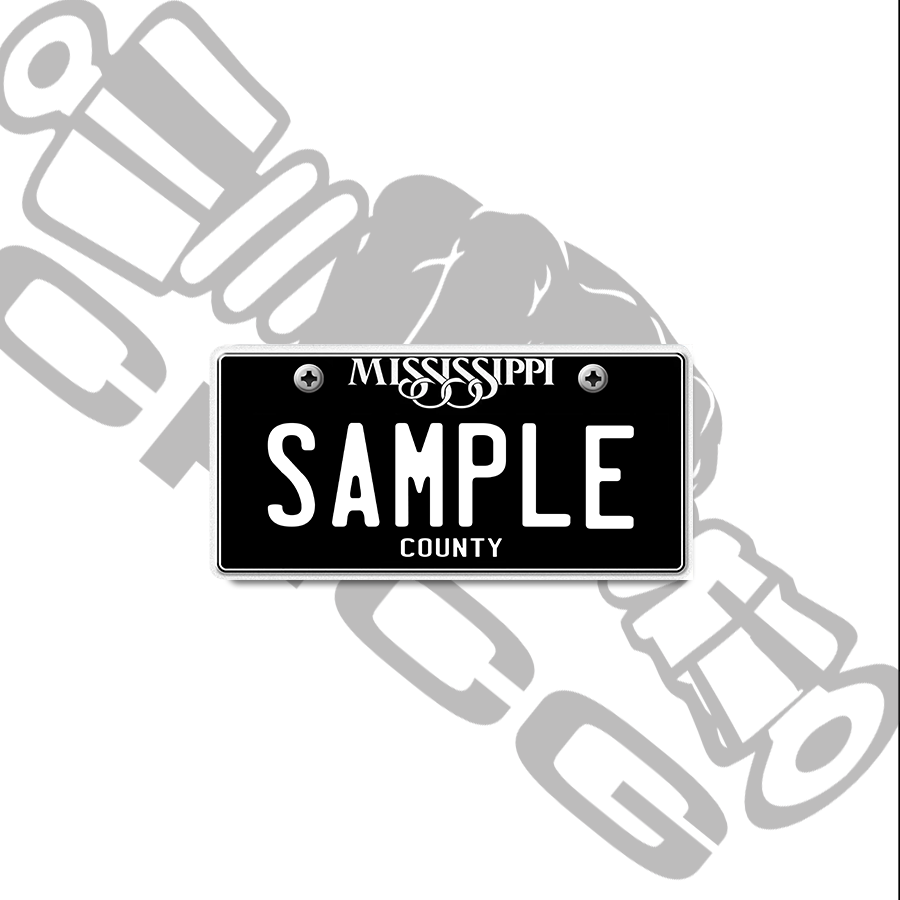 Mississippi Black Scale License Plate