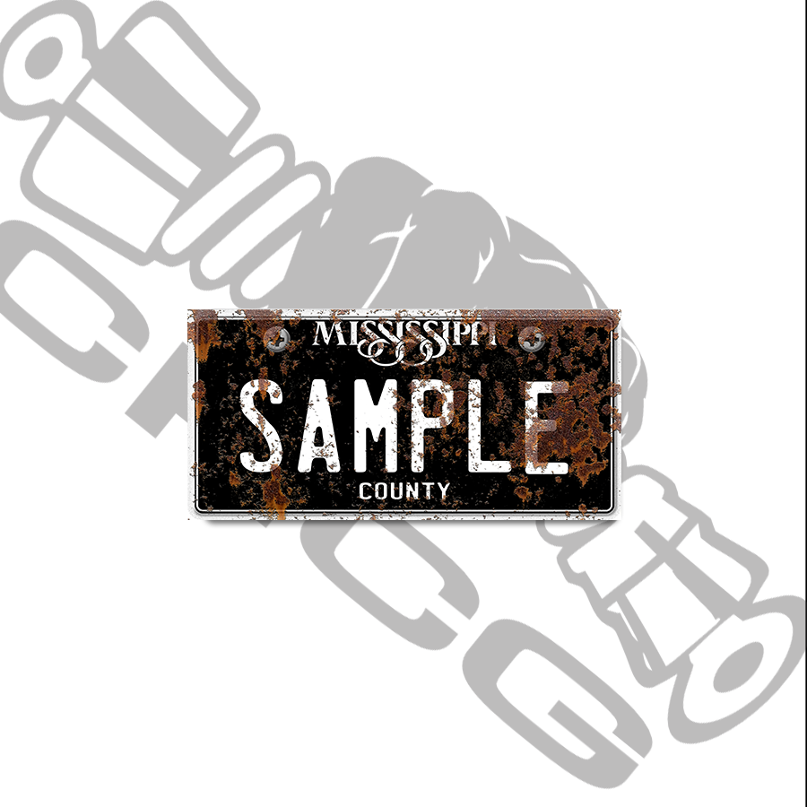 Mississippi Black Scale License Plate
