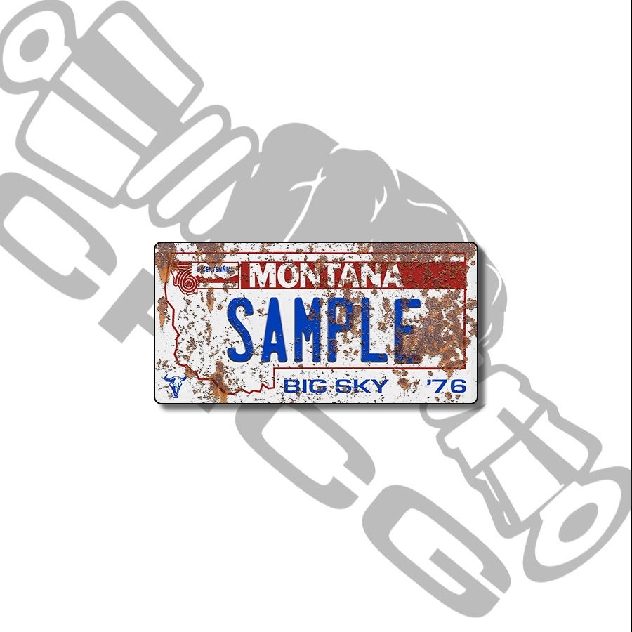 Montana 76 Bicentennial Scale License Plate