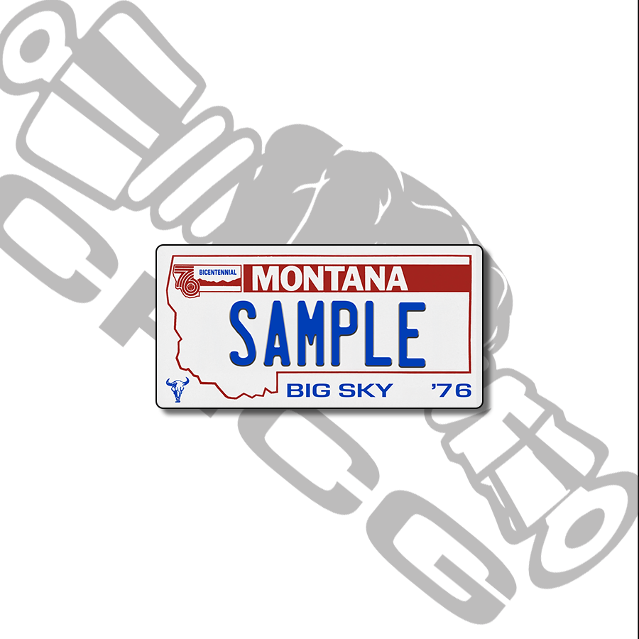 Montana 76 Bicentennial Scale License Plate