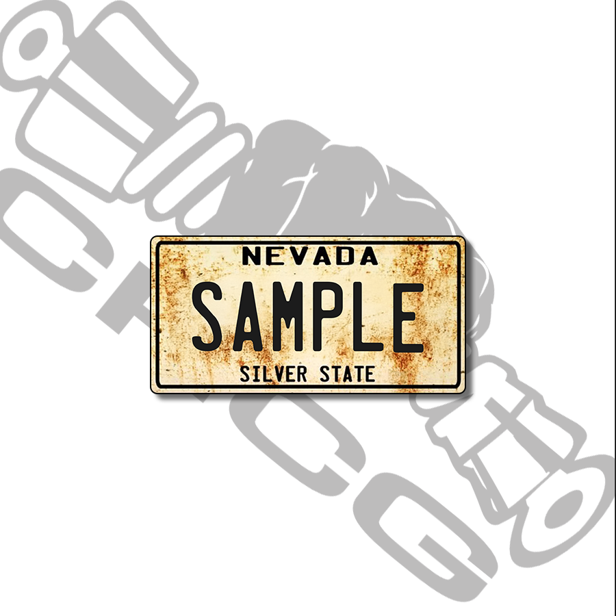 Nevada 1960s Scale License Plate
