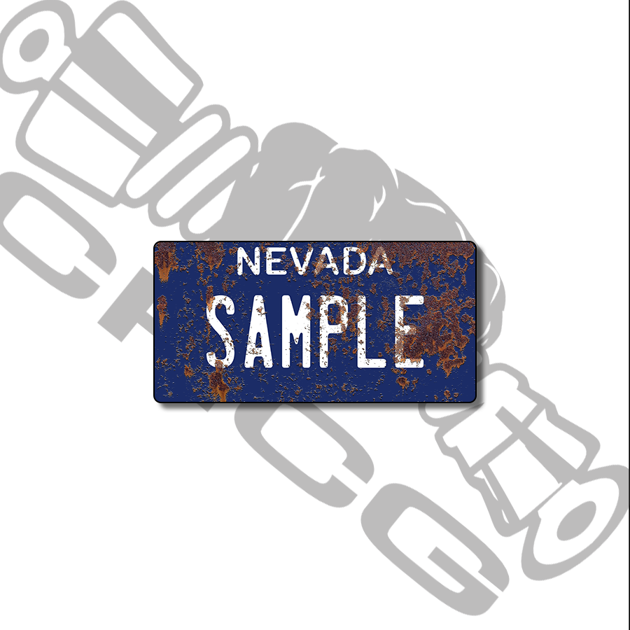 Nevada Blue Scale License Plate