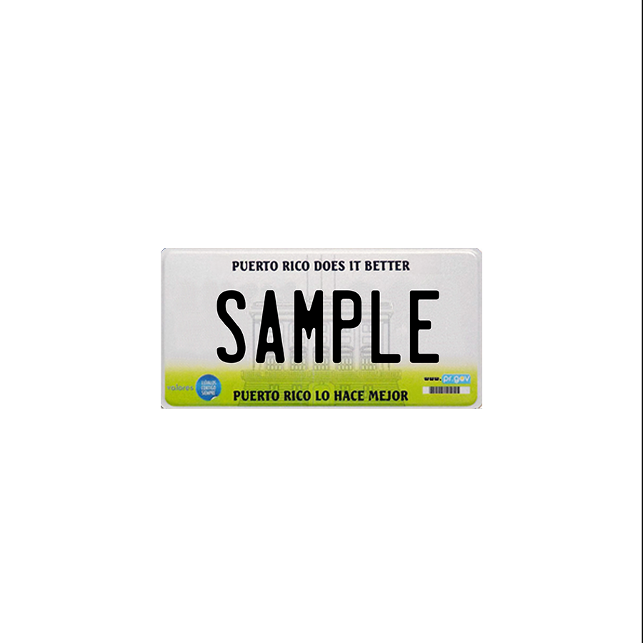 Puerto Rico Scale License Plate