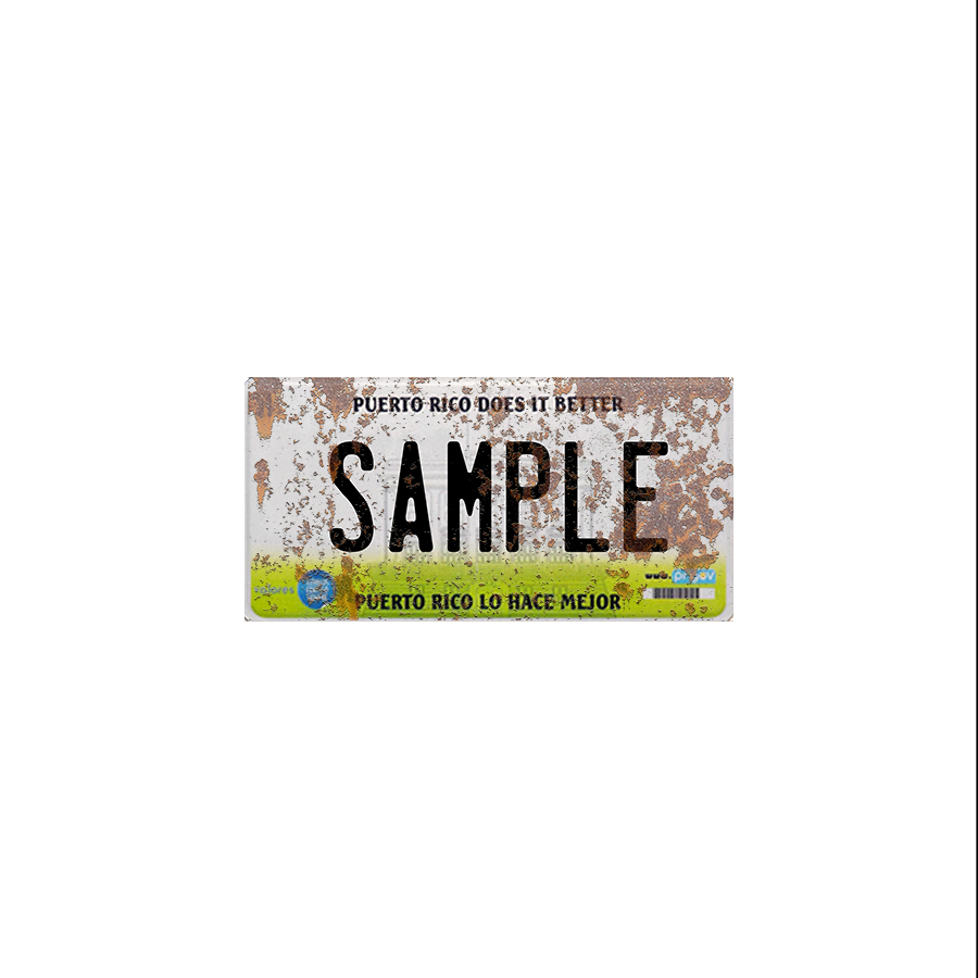 Puerto Rico Scale License Plate