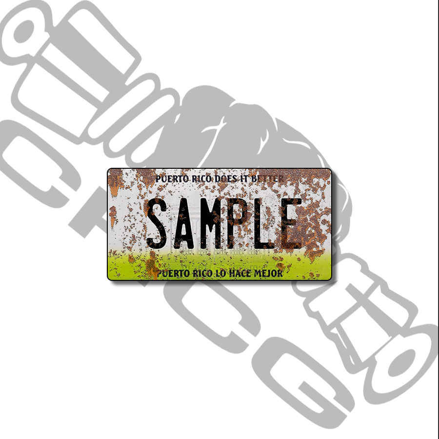Puerto Rico Scale License Plate
