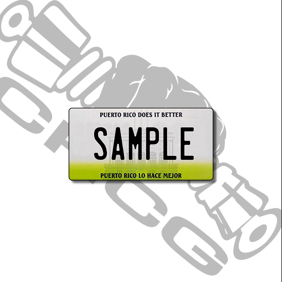 Puerto Rico Scale License Plate