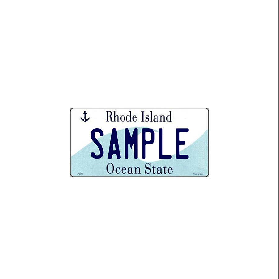 Rhode Island Scale License Plate