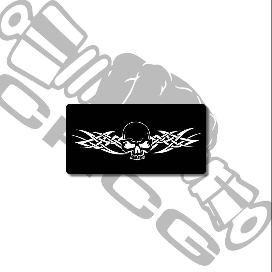 Skull Tribal Scale License Plate