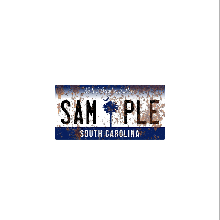 South Carolina (Blue) Scale License Plate