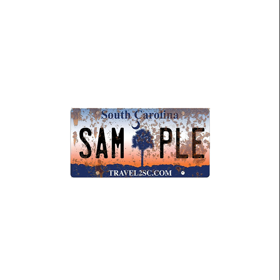 South Carolina (Peach) Scale License Plate