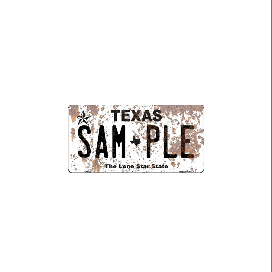 Texas (White) Scale License Plate